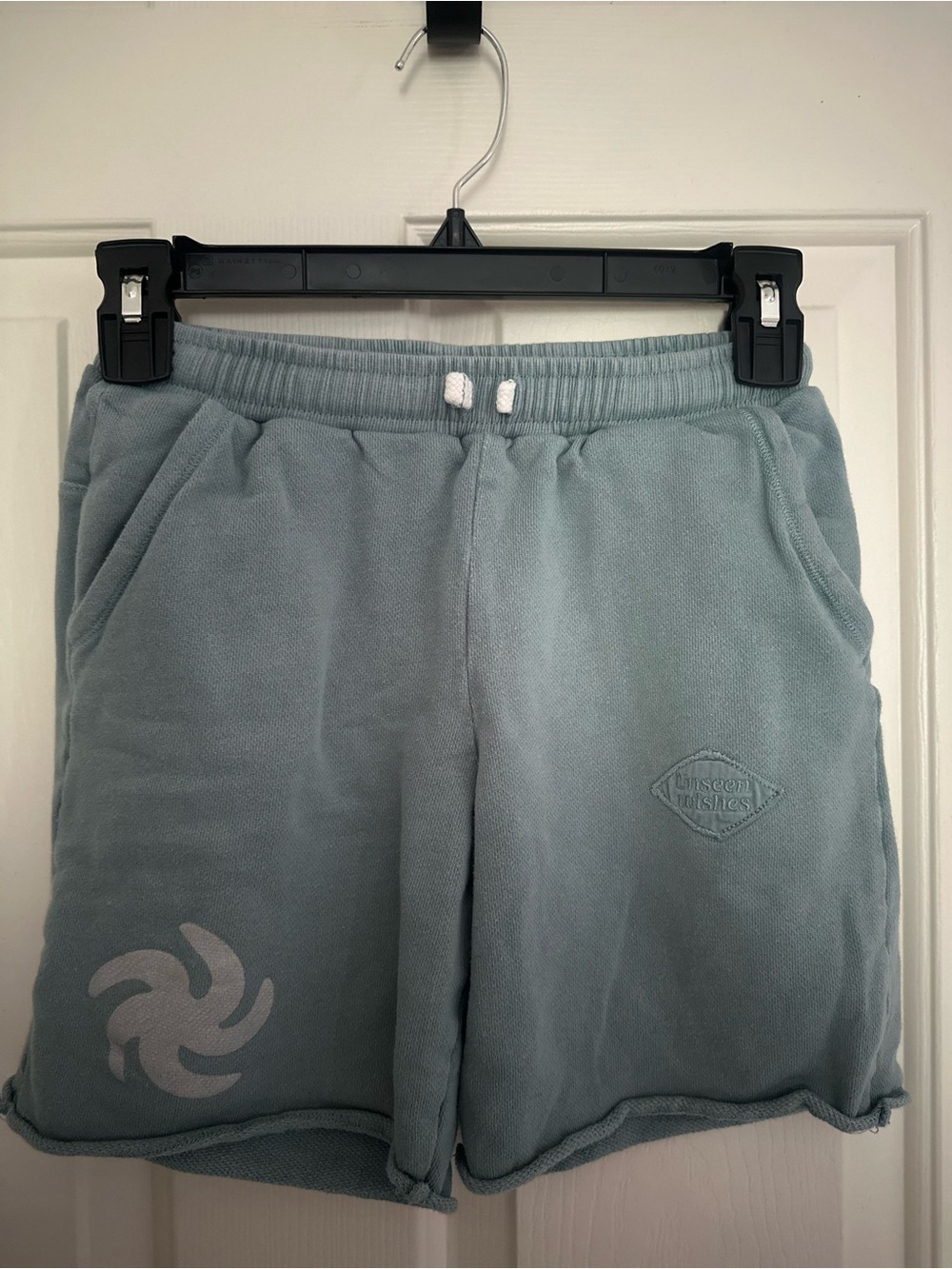 Zara Dusty Blue Terry Pull-On Shorts